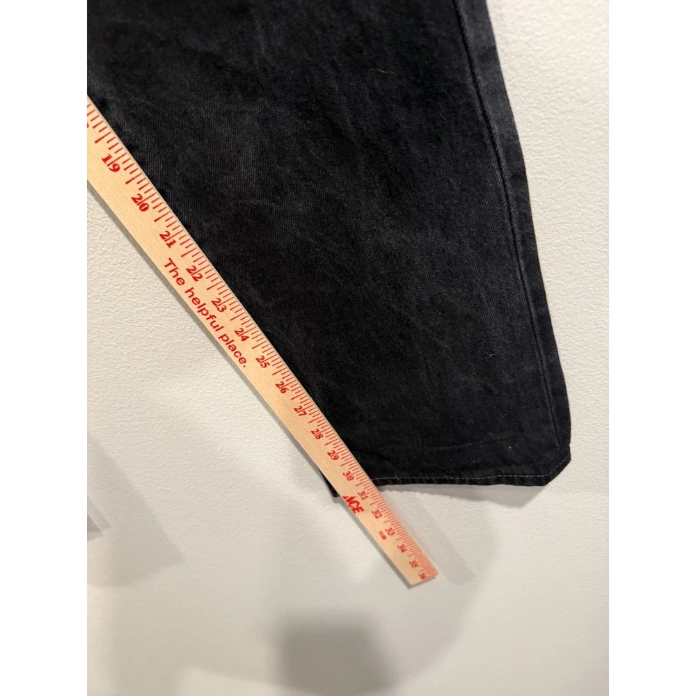 Levi's 501 Straight Jeans Men's 32x32 Black‎ Denim Cotton Dark Wash 5 Pocket